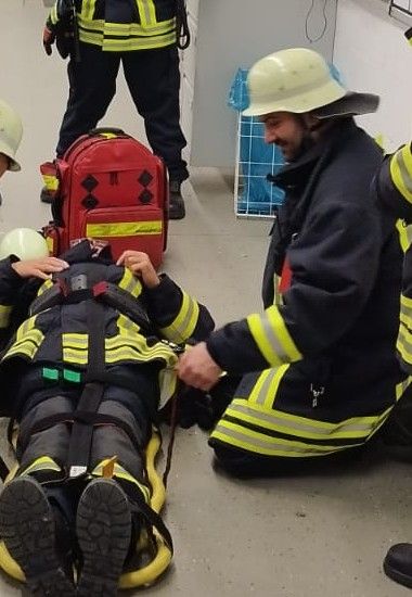 Peter Rauscher bei einer Feuerwehrübung